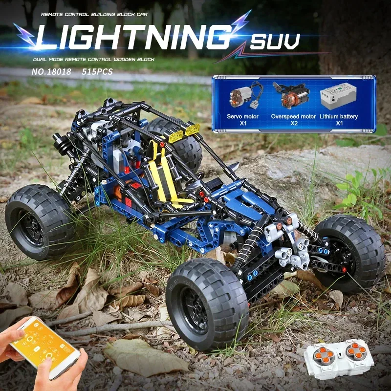 

MOULD KING 18018 Technical Climbing Car The MOC-3028 lightning APP Remote Control Car Model Bricks Toys For Kids Christmas Gifts