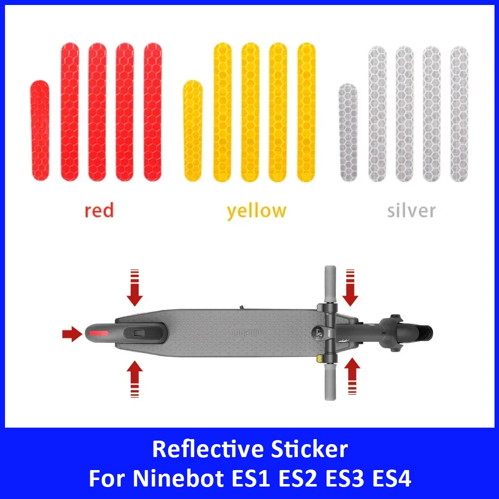 

Светоотражающая наклейка для электросамокатов Segway Ninebot ES1 ES2 ES3 ES4, предупреждающая декоративная наклейка, сменные аксессуары и запчасти