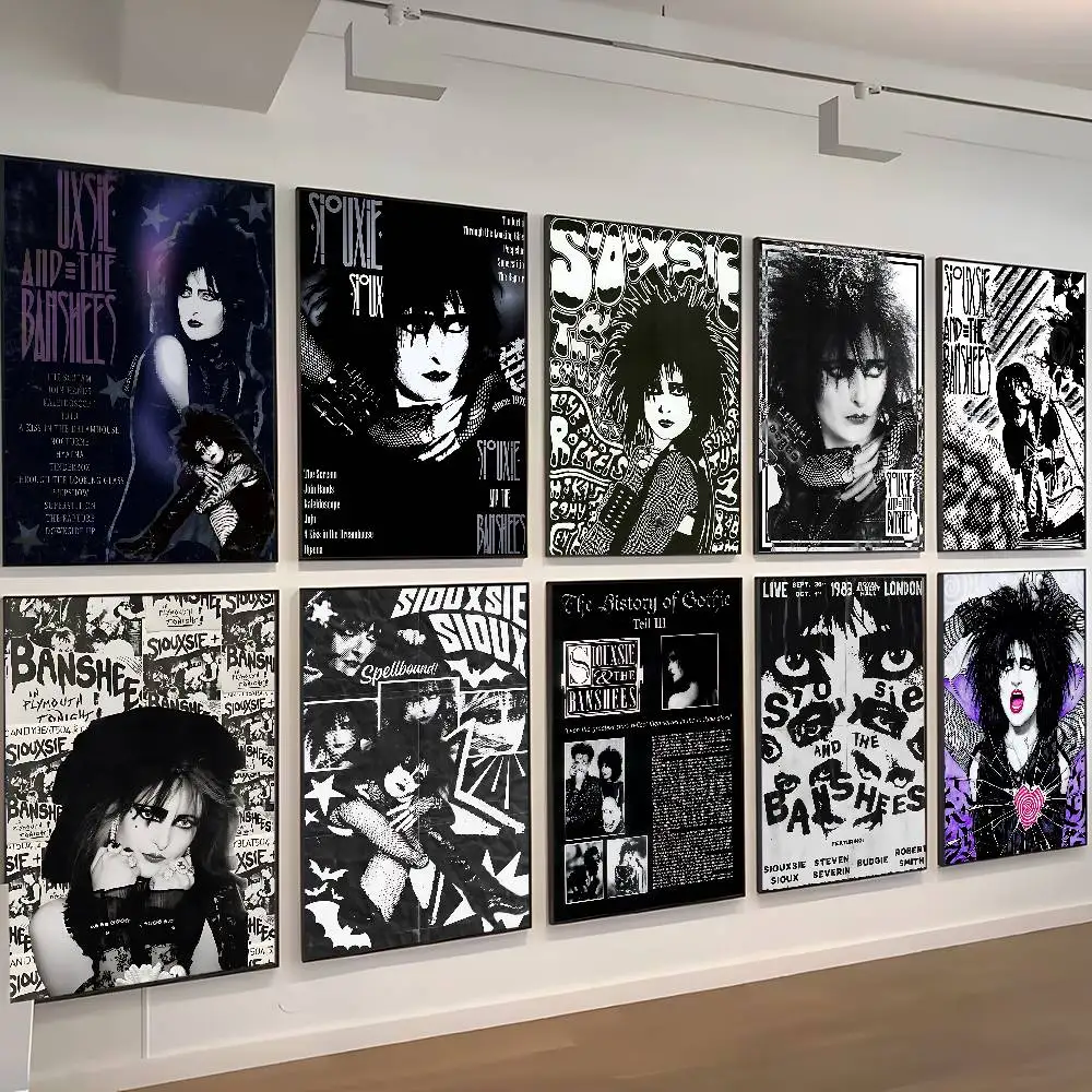 

Самоклеящийся художественный постер S-Siouxsie And The B-Banshees, принты на белой бумаге, постеры, эстетические художественные работы, настенная живопись