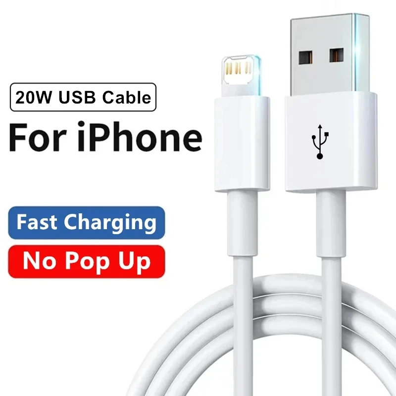 Original USB Fast Charging Data Cable for iPhone 13 12 mini 11 Pro 14 Plus XS Max XR X 8 7 6 6S 5 Lighting to USB Cable With Box