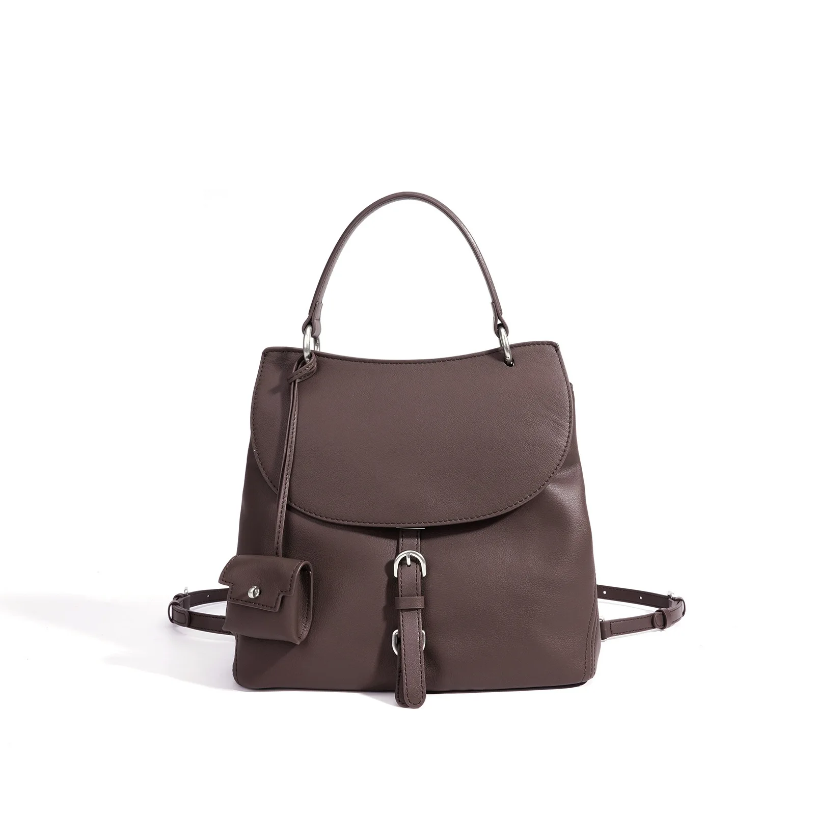 NIKI BAGS multi-functional backpack Top Grain Cowhide large capacity schoolbag briefcase suitable commuting cross-body bag