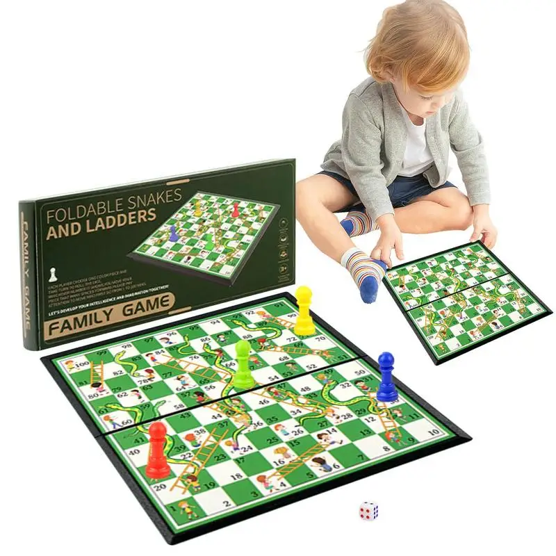 Portable Chess Set Foldable Portable Chess Game For Kids Educational Multifunctional Board Games Non Magnetic Chess Toys For