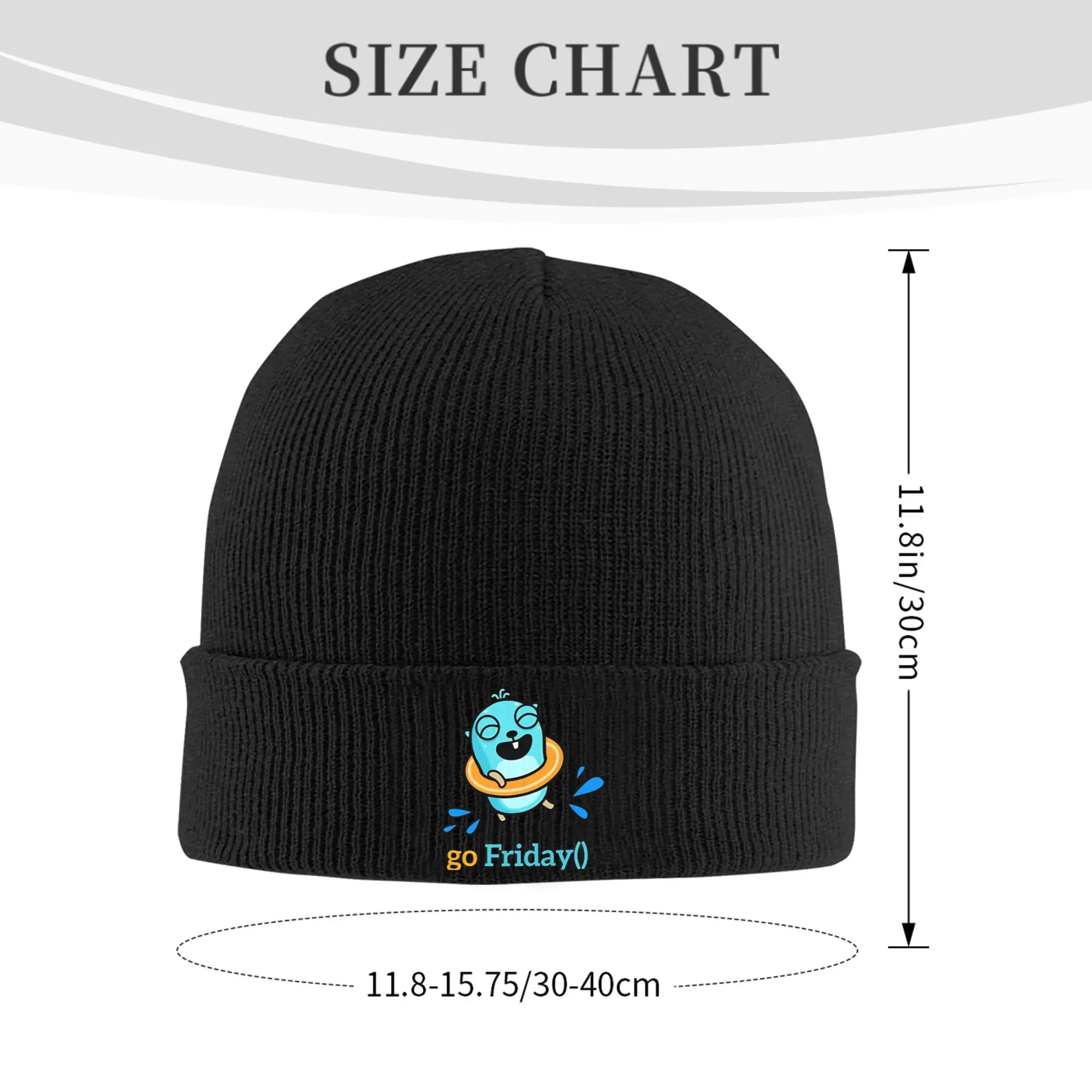 golang gopher friday  Slouchy Beanie Knit Skull Cap For Unisex  Winter Knit Skullies Beanie Cap