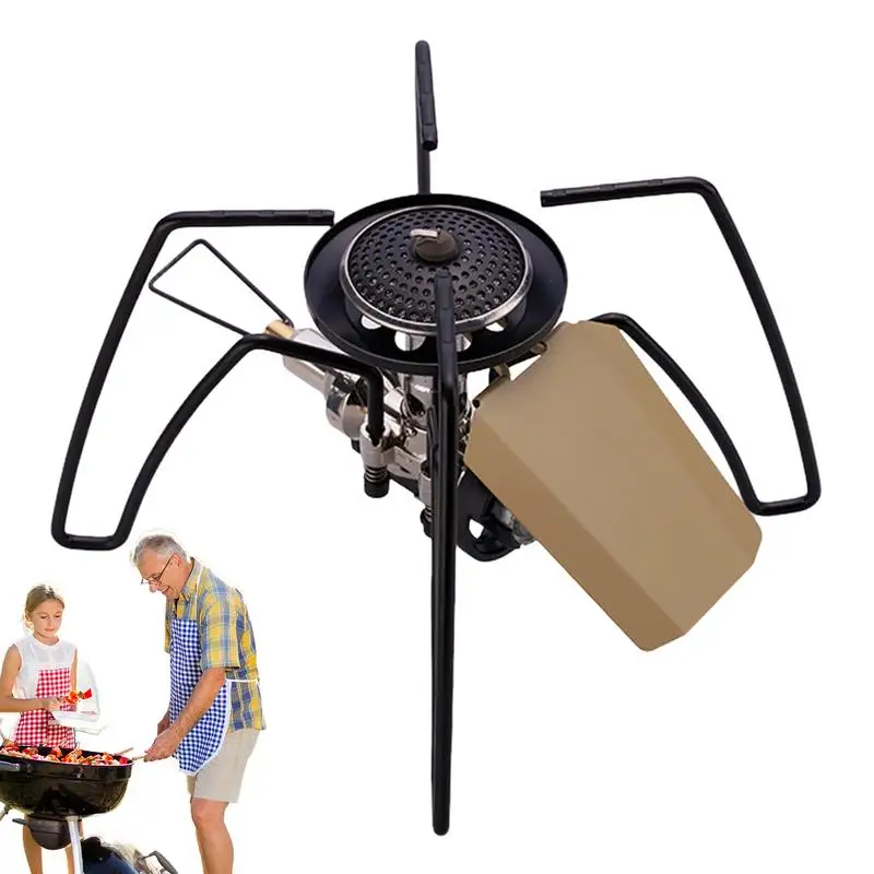 

Folding Camp Stove Outdoor Camping Foldable Cassette Furnace Cooking Stove Weatherproof Wild Barbecue Stove Cassette Camping