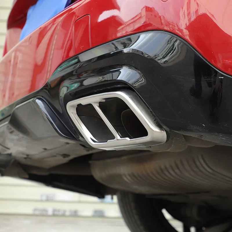 

For BMW 2 Series F44 2020-2024 Stainless Steel Black Car Tail Muffler Exhaust Pipe Output Cover Trim Exterior Accessories