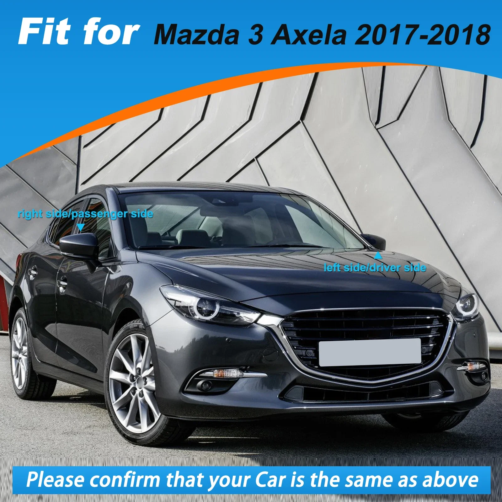 마쓰다 3 악셀라 액세서리 2017 2018용 도어 백미러 커버 캡 하우징