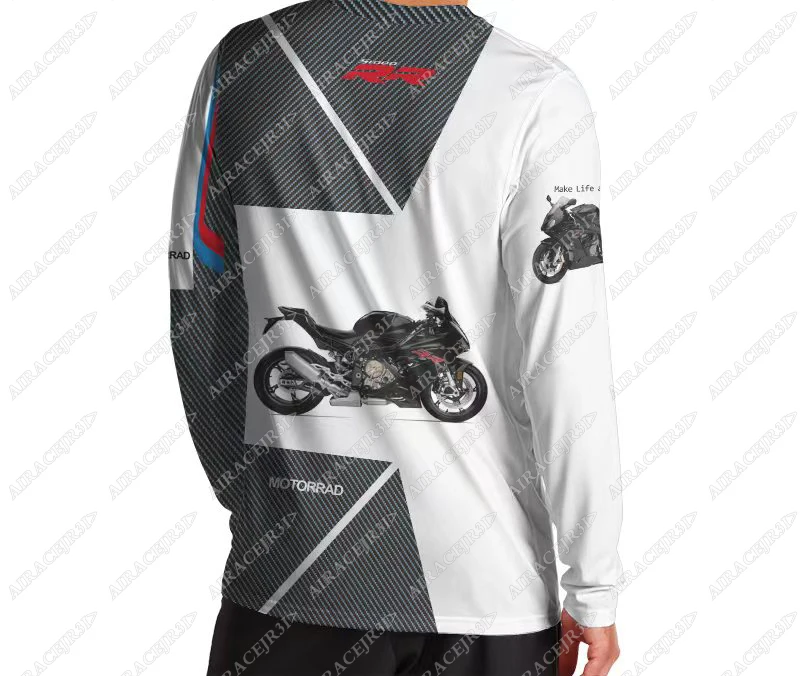 S1000 RR T-shirt For BMW Black Sport Racing Motorrad Motorcycle Travel Summer Men's Long Sleeve Quick Dry Breathable Anti-UV
