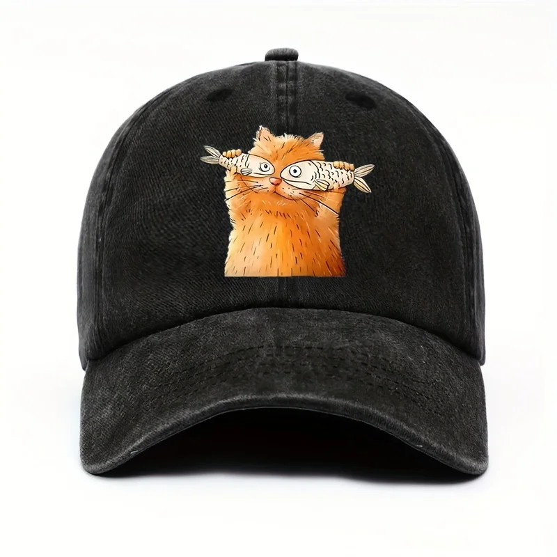 

1pc Popular Printed Character Baseball Cap, Unisex Adjustable Outdoor Sun Hat For Holiday Party