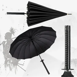 Long Handle Katana Umbrella UV Blocking Black Parasol Demon Slayer Ninja Knife Japanese Katana Samurai Sword Umbrellas Raincoa