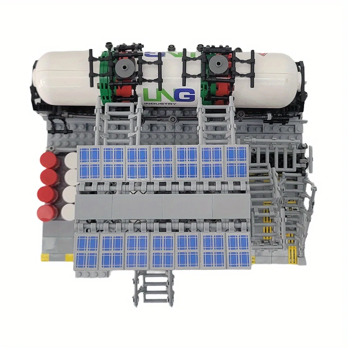 Set di mattoni da città Set di blocchi di costruzione di modello di laboratorio di gas naturale, giocattolo di costruzione di architettura avanzata ad alta difficoltà