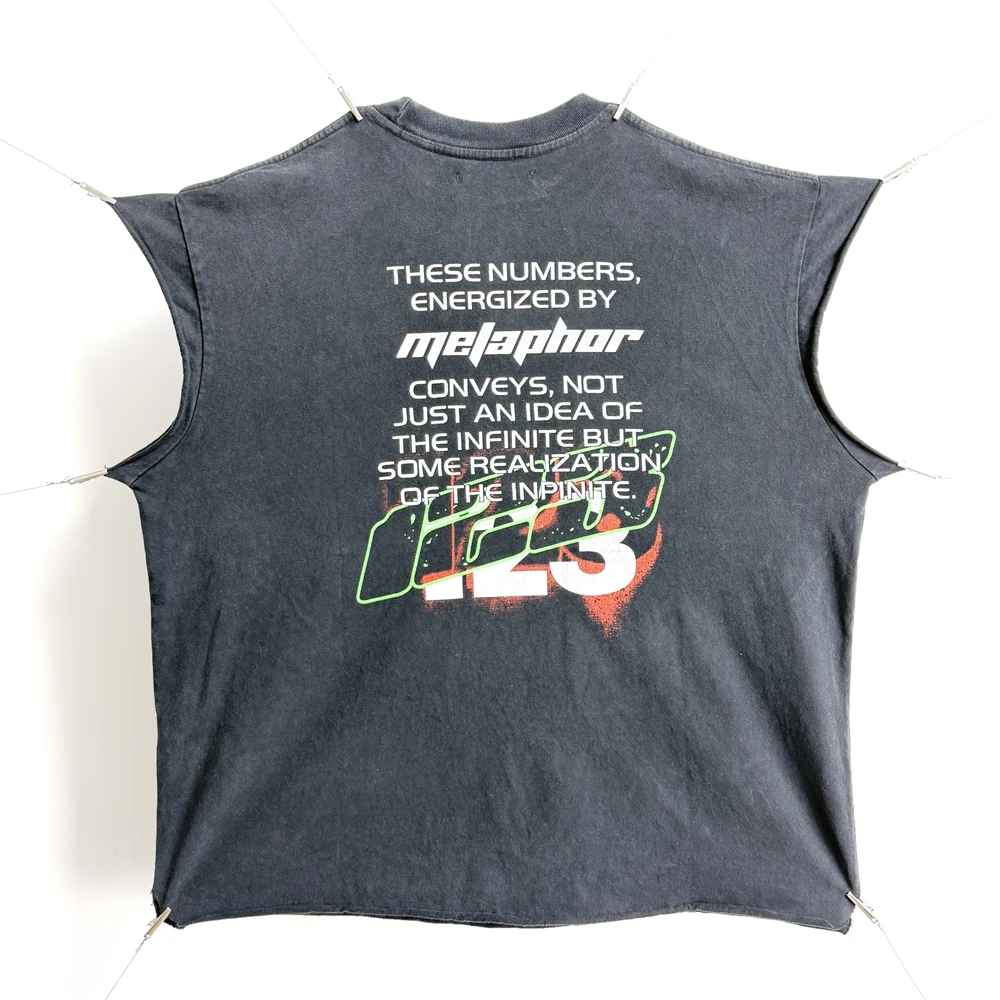 لطيفة غسلها RRR 123 كم قطع تي شيرت الرجال النساء عالية الجودة RRR-123 تانك الأعلى تي شيرت المحملة القمم