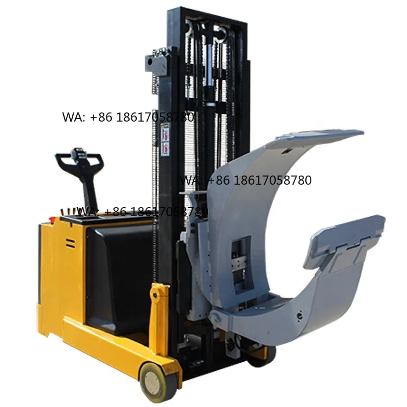 New Automatic Steel Rotating Roller Clamp Lift Heavy Duty Paper & Fabric Roll Stacker for Restaurant & Manufacturing Plant