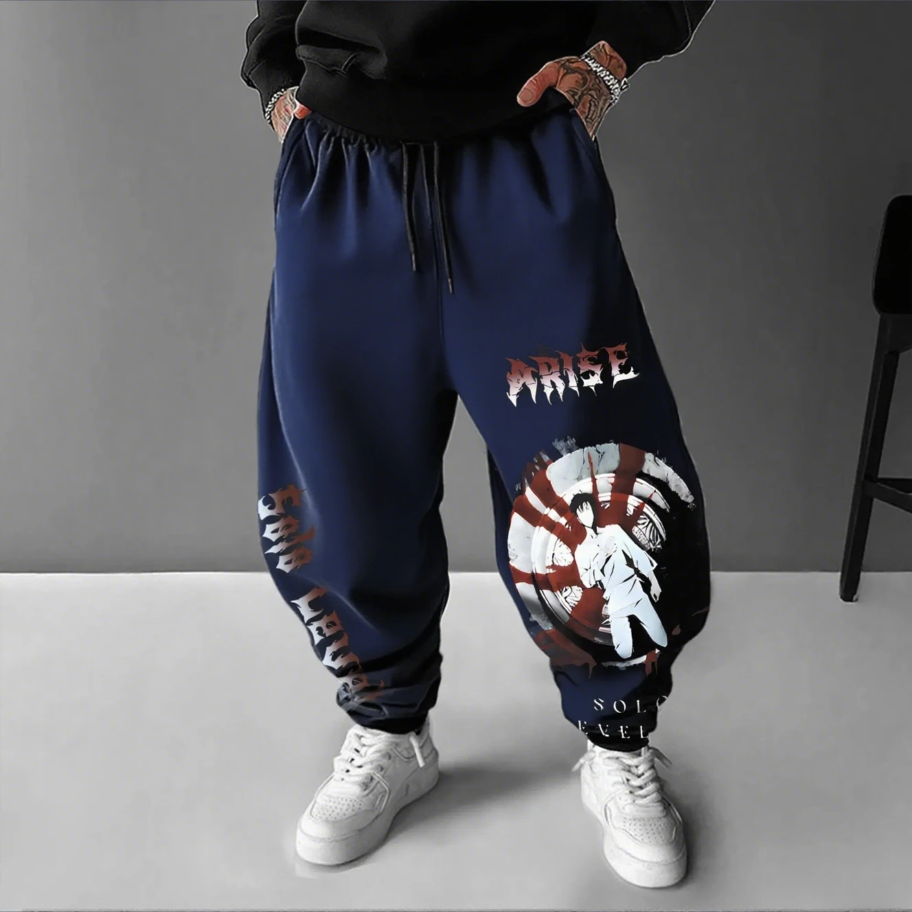 

Solo Leveling Men's Pants Anime Graphic Streetwear Loose Fit Hip Hop Trousers Spring Autumn Trendy Y2k Casual Joggers Sweatpants