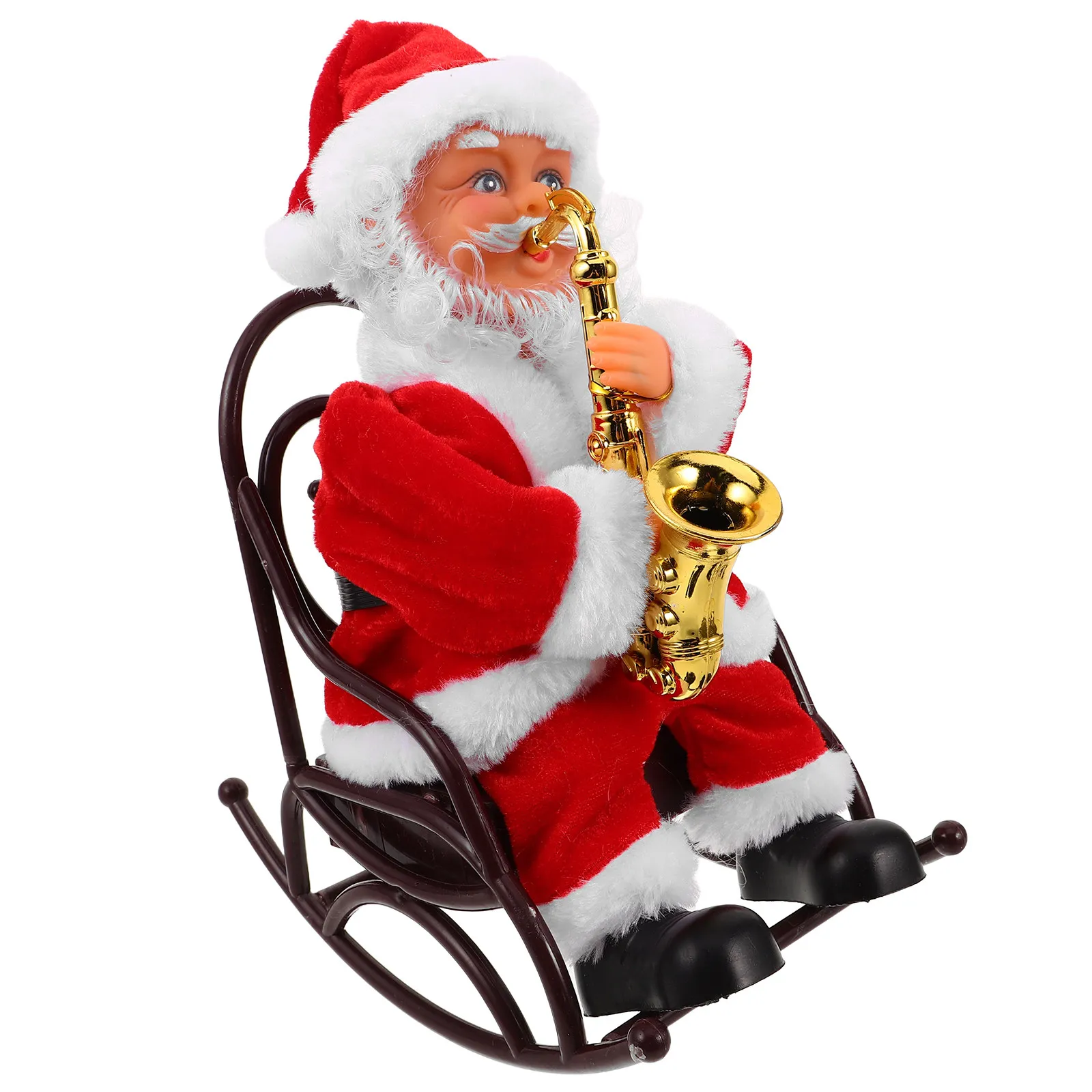 

Маленький электрический Санта-Клаус с музыкальным креслом – новогодний подарок для детей, праздничная игрушка для рождественских вечеринок, музыкальный Санта-Клаус