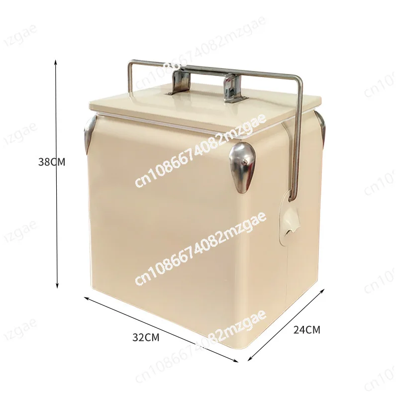 

Металлический контейнер для льда, квадратный холодильник для шампанского с крышкой, маленькое пиво, 13 л, охладитель для кемпинга на открытом воздухе