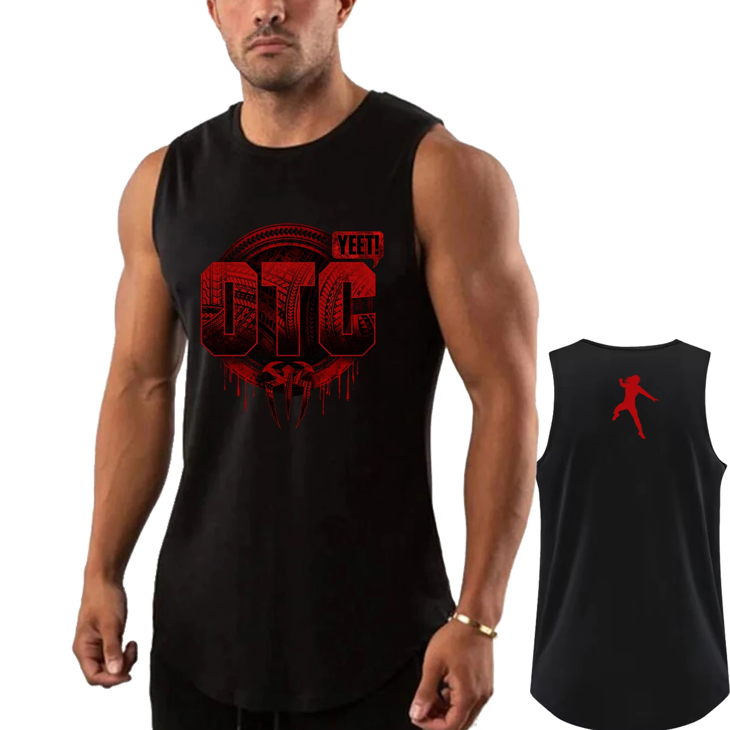 Men's Wrestling Fans Summer New Roman Reigns OTC Black Tank Top Street Casual Fashion Top