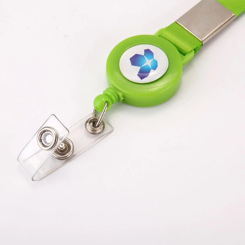 Portatarjetas DE CRÉDITO retráctil, cordón para el cuello, correa para identificación, nombre, tarjeta de autobús, Clip para etiqueta, cuerda,
