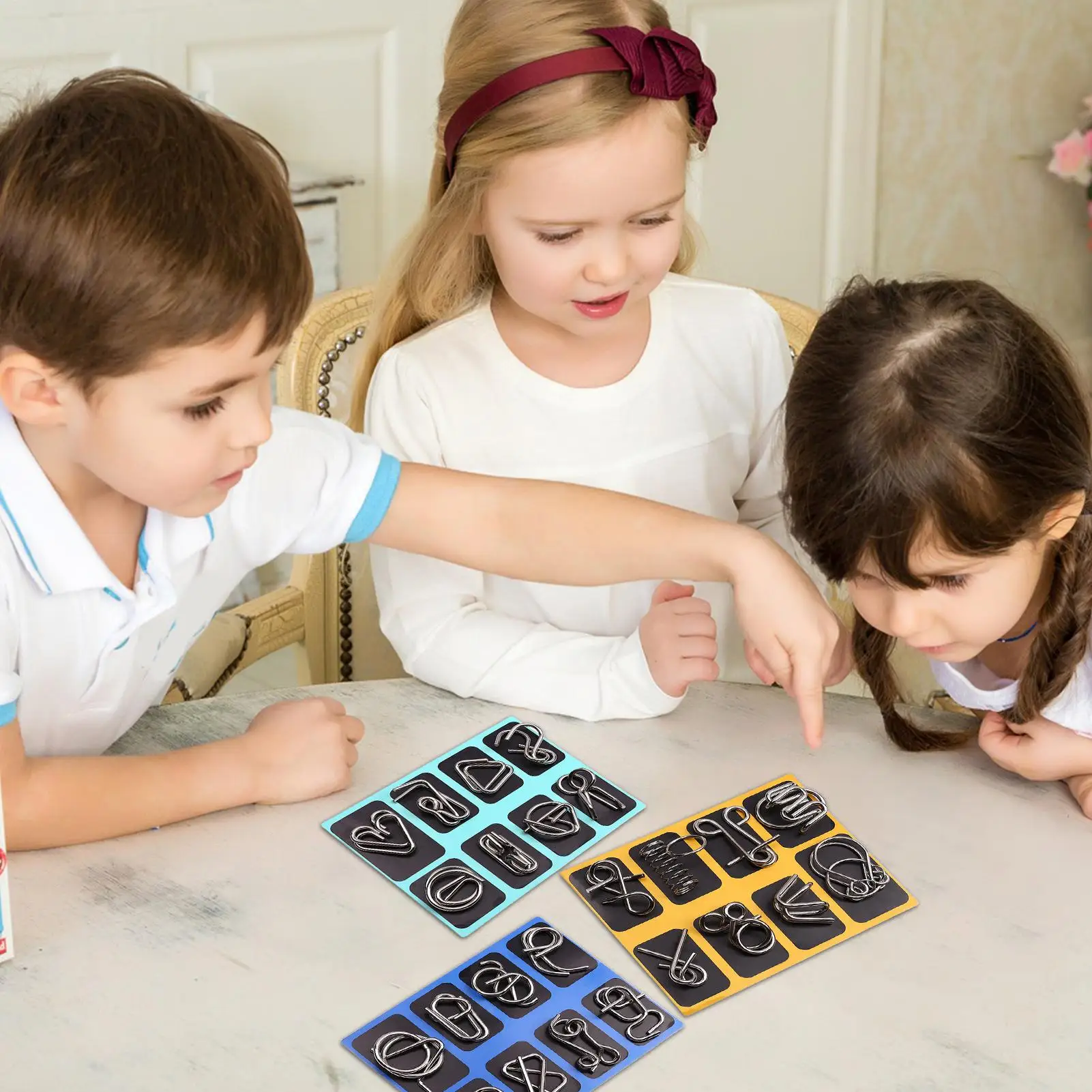 Metal Puzzles For Adults Educational Toys Brain Teasers Games Metal Mind Puzzles Disentanglement Toys For Children Teens Family