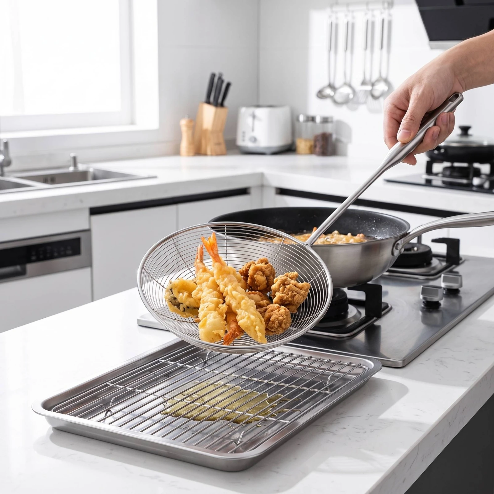 ストレーナー ストレーナー ディープバスケット ワイヤーメッ - Home Cooking Oil のレビューと価格