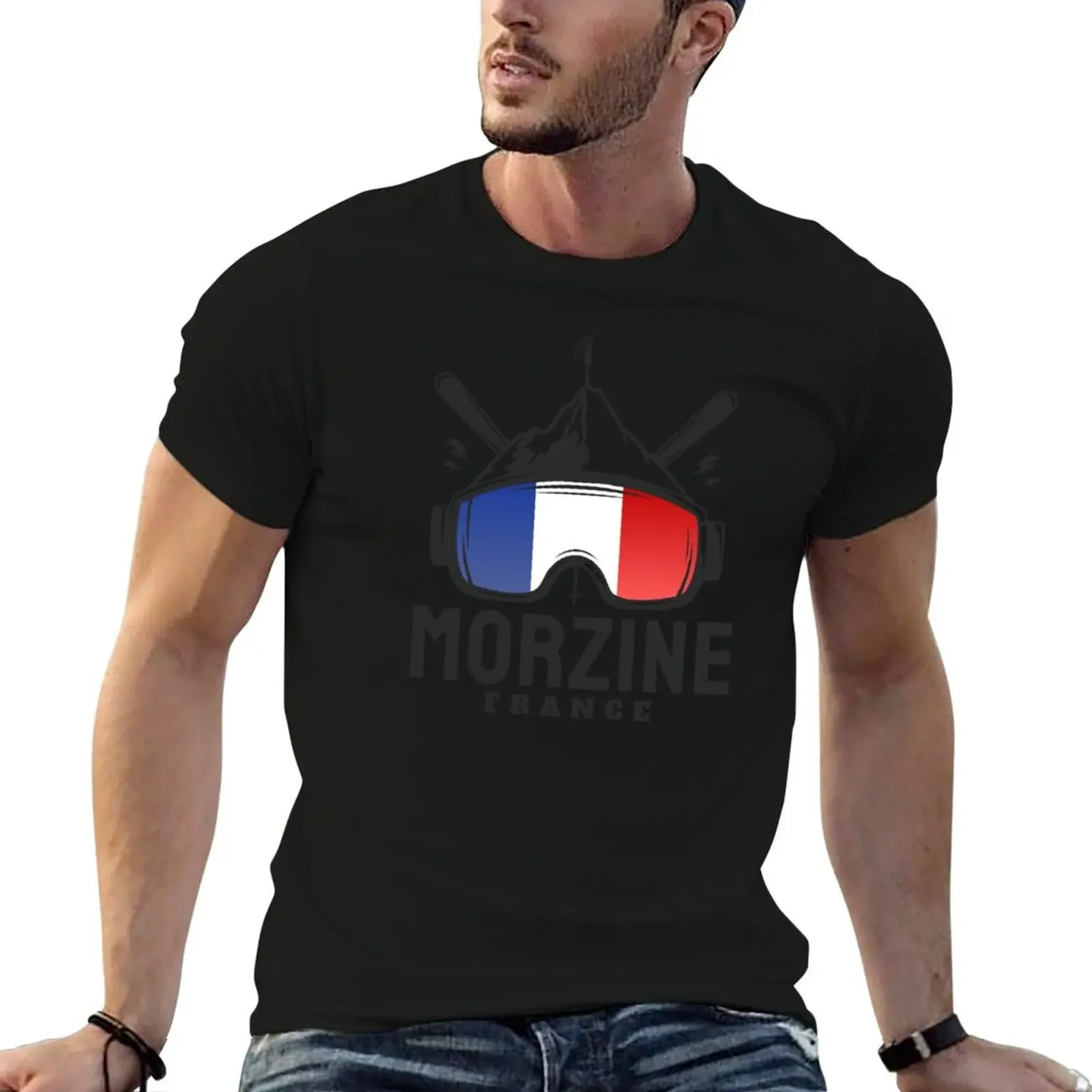 Morzine France Ski Resort Skiing Souvenir T-Shirt funny costumes anime stuff tshirts personalised compression shirt men