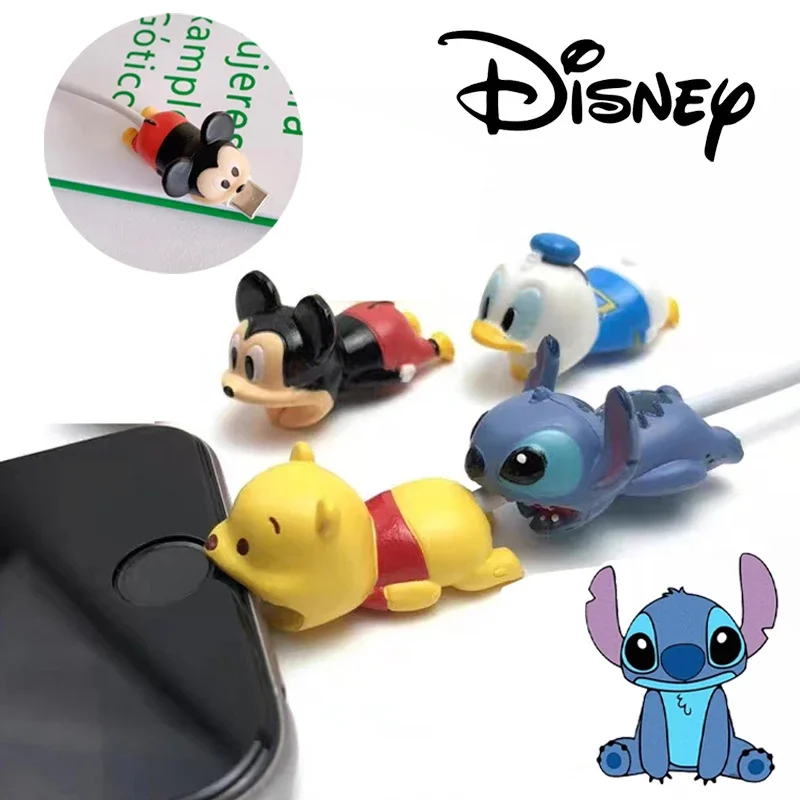 Disney Mickey Stitch Donald Data Cable Protective Sleeve For Iphone Android Anti Breaking Protective Sleeve For Charging Cable