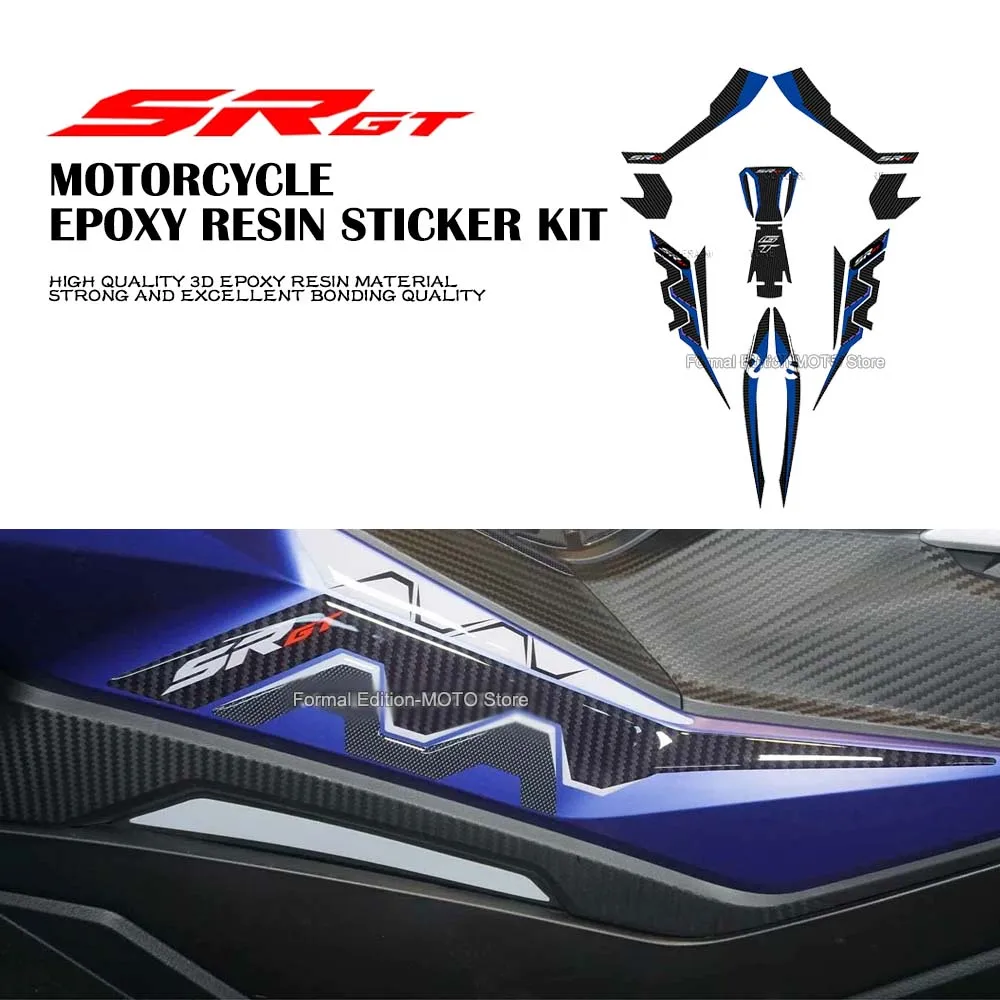 

For Aprilia SR GT 125 2022 3D Epoxy Resin Protection Stickers Scratch-Resistant Motorcycle Side reflection Full Set Of Stickers