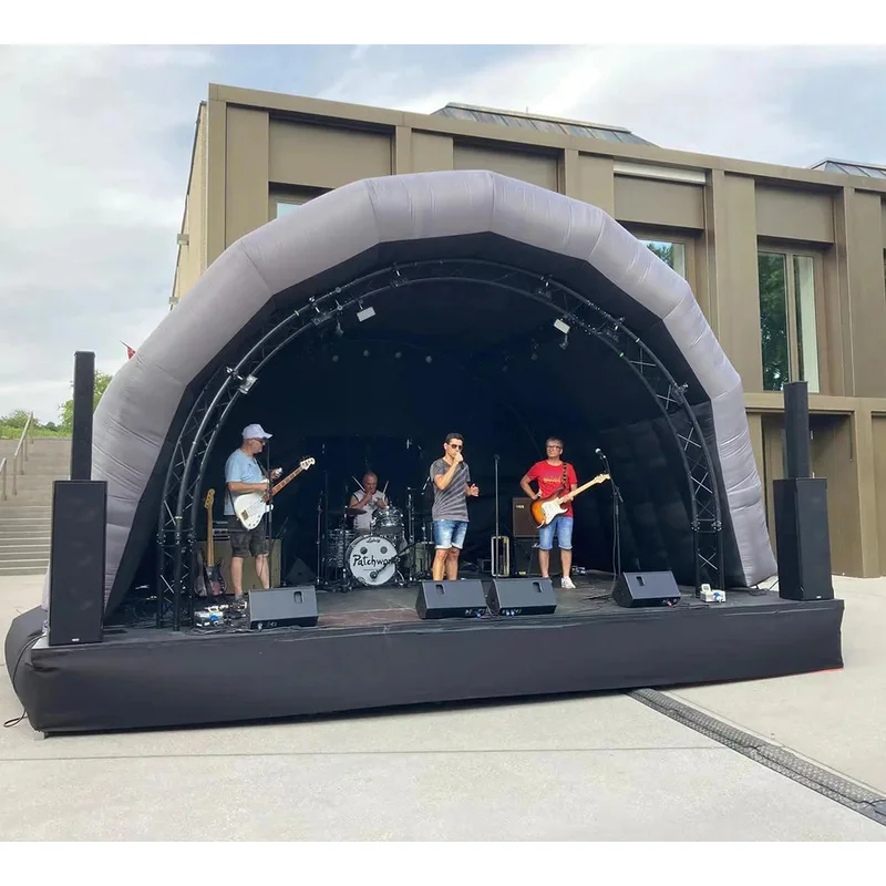 Grote Outdoor Opblaasbare Evenement Tent Opblaasbare Podium Cover Marquee voor Feest, Tentoonstelling, Promotie, Muziekfestival gratis schip