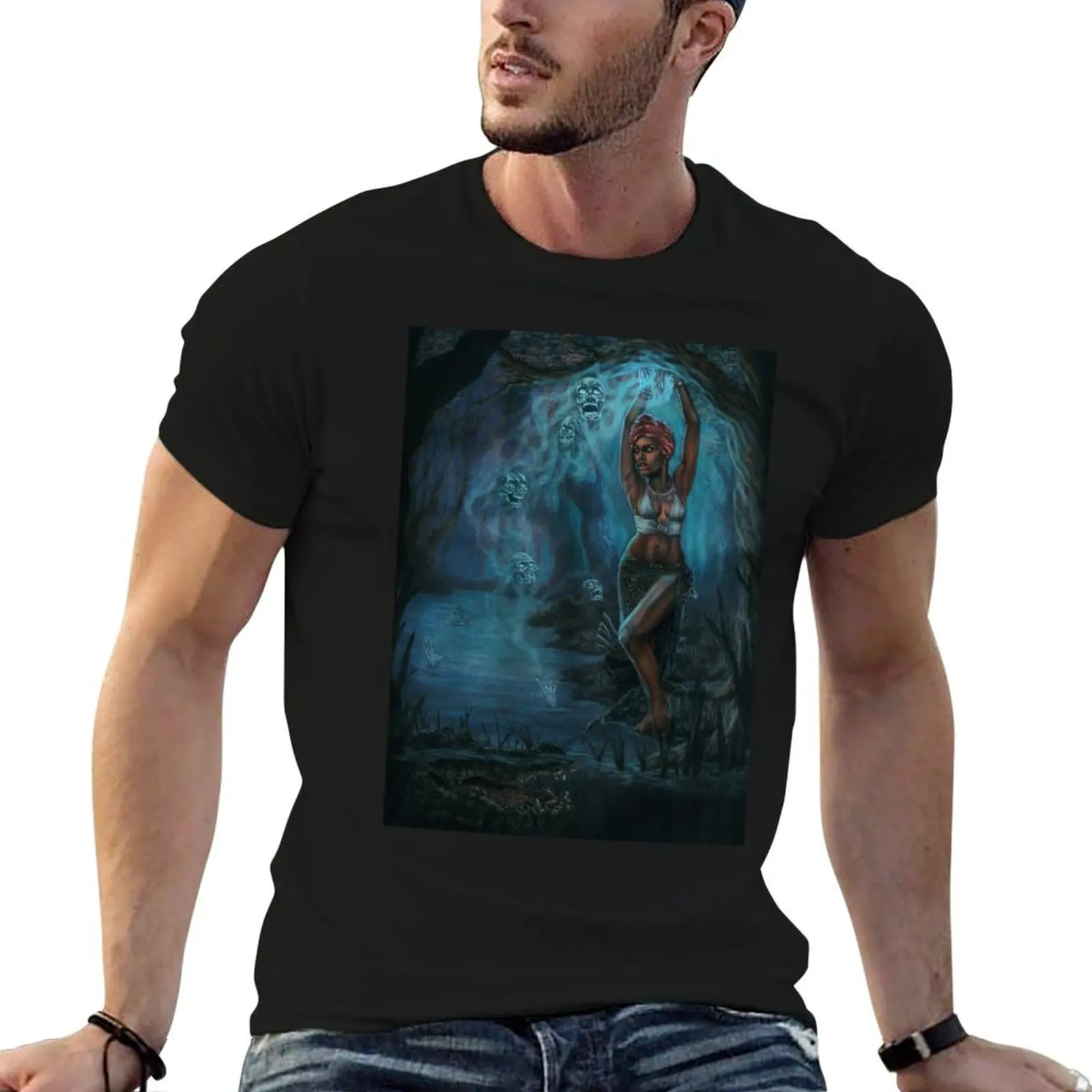 Marie Laveau T-Shirt Non-Shrink Basic Cotton T-Shirt