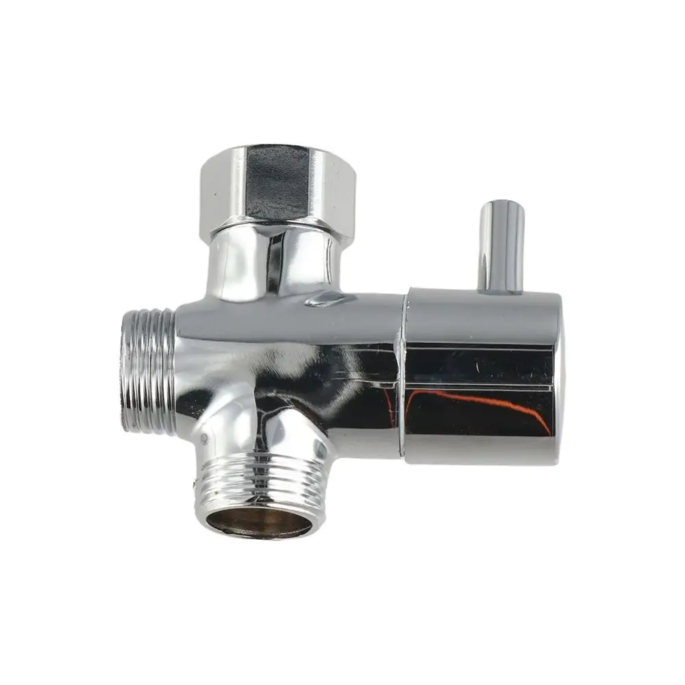 

Brass 3 Way Shower Head Diverter Valve Three Function G1/2 Shower Tap Connector T-adapter Shower Head Diverter Faucet