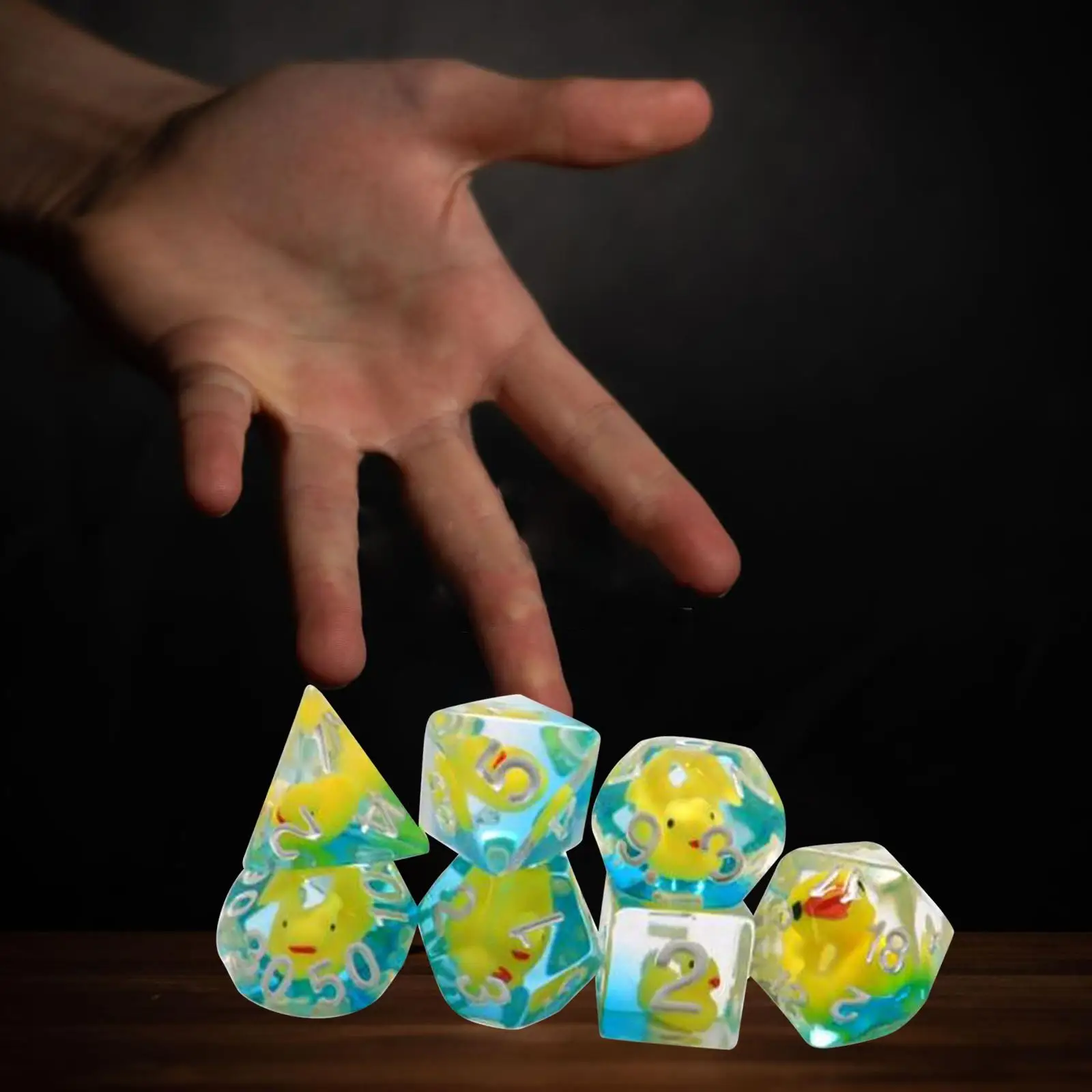 

7Pcs Resin Dices D4-d20 Party Supplies Entertainment Toys Game Dices Polyhedral