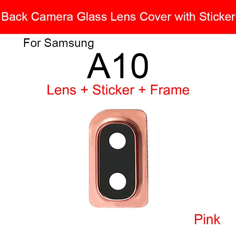 Lentille en verre arrière pour Samsung Galaxy A10 A30 A40 A105FD A305F A405FD A405FN lentille de caméra arrière principale en verre avec pièces de réparation d'autocollant