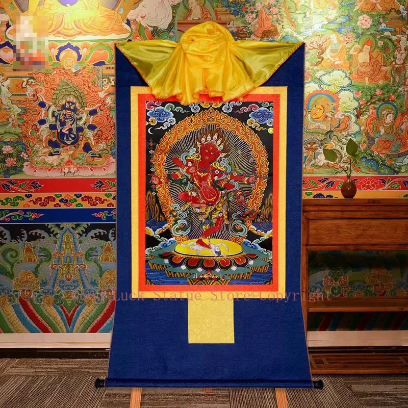 

GOOD Thangka Tibet Buddhism HOME temple altar WALL Decor ART vajrayogini Buddha Thang-ga Hanging painting