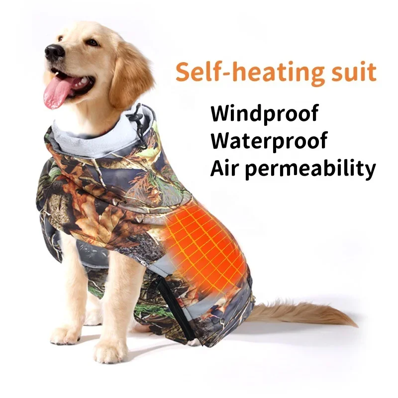 Autumn Winter Electric Pet Clothes Three Levels of Temperature Windproof Automatic Heating Waterproof Dog Jacket