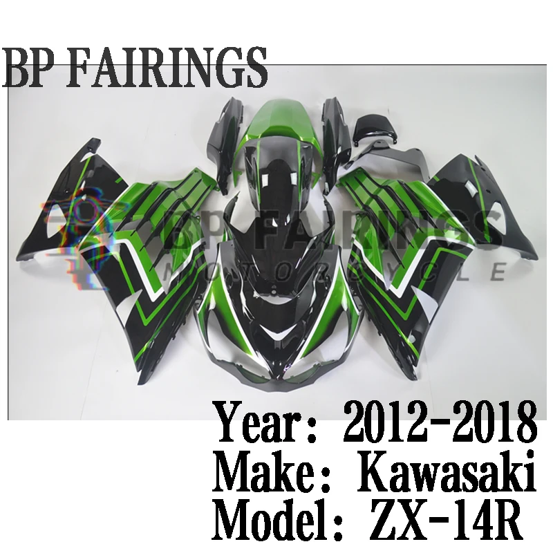 ABS Fairings Kit For Kawasaki ZX-14R ZZR1400 2012 2013 2014 2015 2016 2017 2018 2019 Bodywork Set Black Green