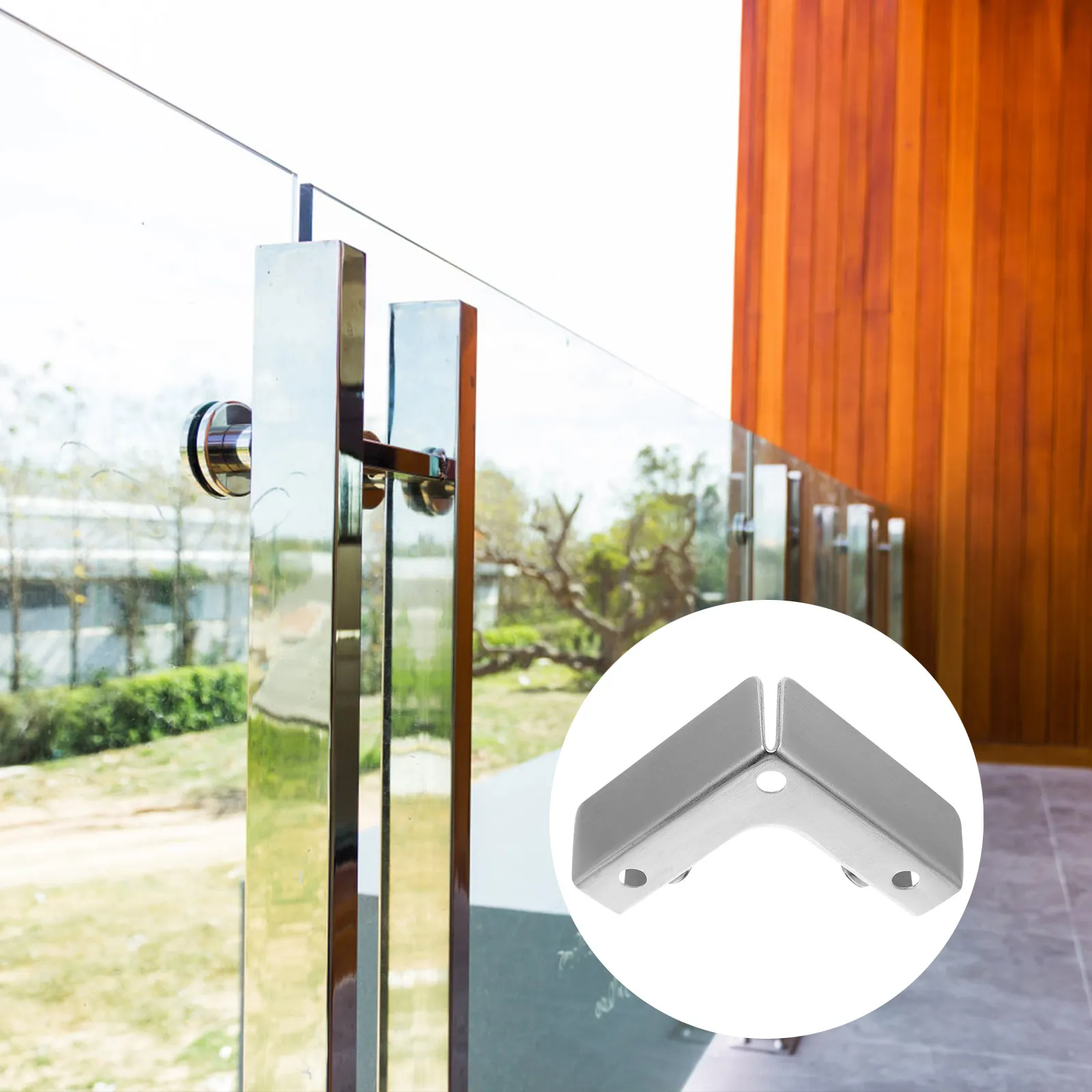 

4 шт. L-образные кронштейны из нержавеющей стали для стекла, для мебели, ограждений, шкафов, полок, угловые фиксирующие зажимы