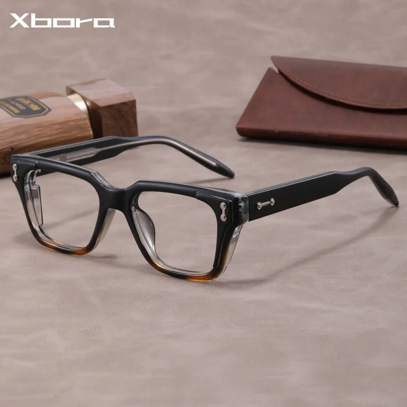 

Fashion Retro Square Big Frame Anti-blue light Glasses Simple Atmosphere Personality Optical Eyeglasses for Men and Women 9864