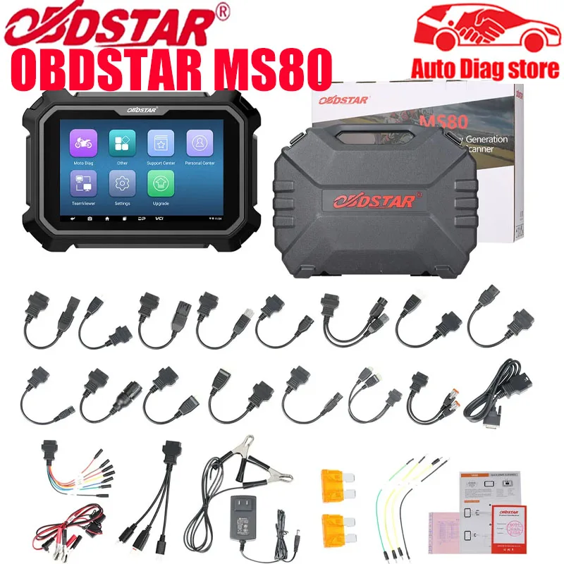 2023 OBDSTAR MS80 STD Motorcycle Scanner Tester Analyzer Detector Transport Mode Engaging Bikes Idle Speed Learning