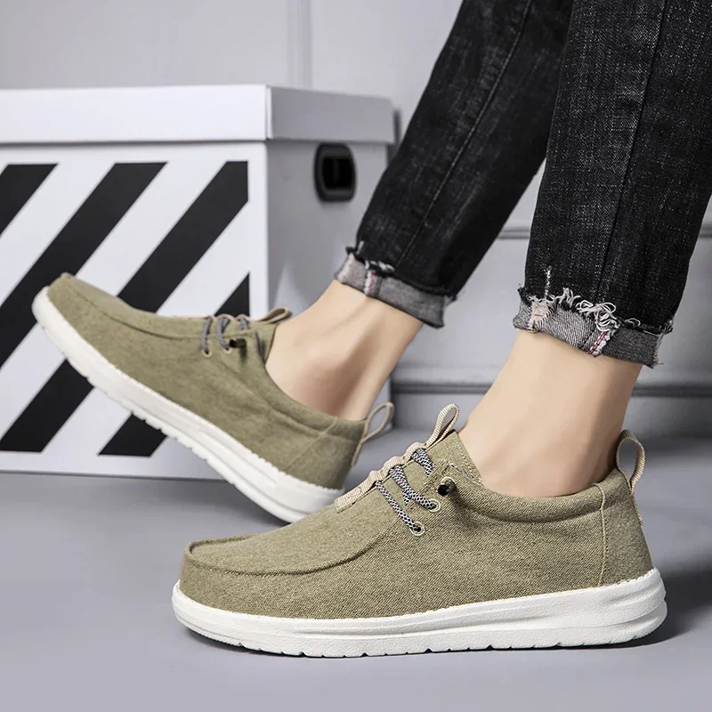 spring autumn Lightweight Men's Canvas Shoes outdoor Comfortable Low-cut Shoes Men Espadrille fashion Casual Shoes Men Flats