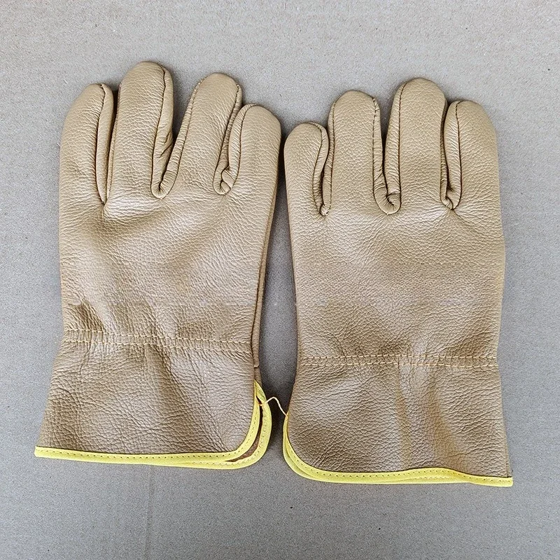 Protective Dark Full-Back Work Gloves, Wear-Resistant Safety Labor Gloves for Welding, Driving & General Industrial Work