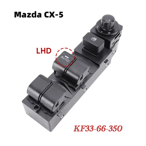 KF33-66-350 Botón de interruptor de Control de ventana elevador eléctrico automático para Mazda CX-5 2012 2013 2014 2015 2016 2017-2020 KF 3366350 A