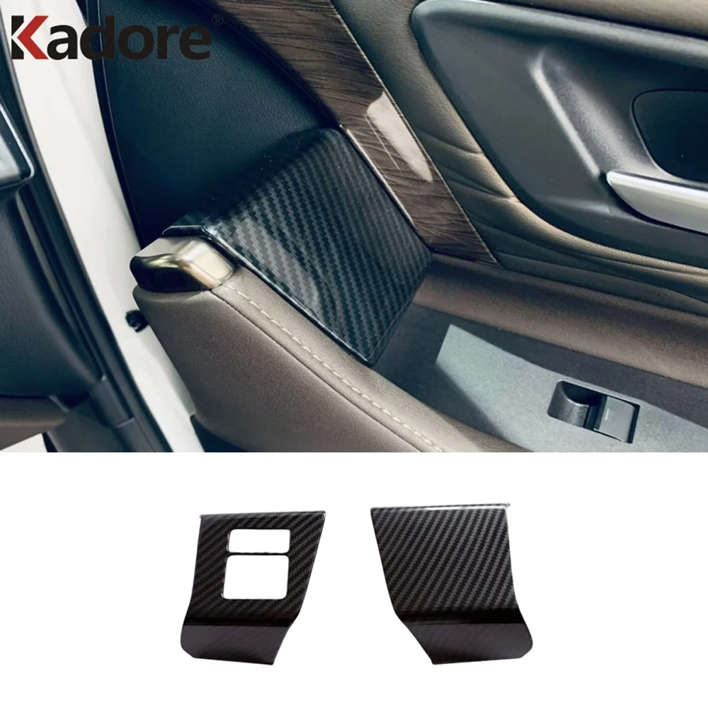 لتويوتا ألارد Vellfire 2024-2026 السائق الجانب مركز الباب انزلاق الباب التبديل الحافة غطاء الكسوة اكسسوارات السيارات التصميم