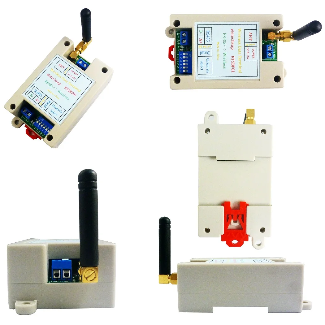 

LED PTZ PLC DC 12V 24V 433M Wireless RS485 IO Point-to-Point Master-Slave RF Transceiver Relay Swicth Board for Water Pump