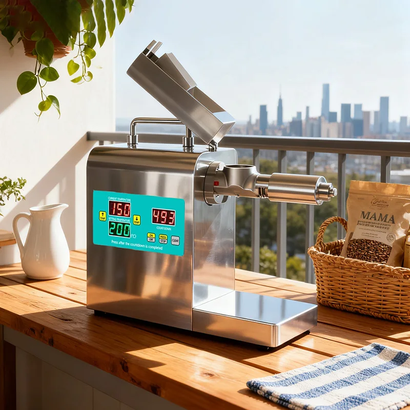 Household Automatic Oil Press Machine Cold Press High Power Digital Control For Peanut Sesame Flax Seed High Oil Yield Kitchen