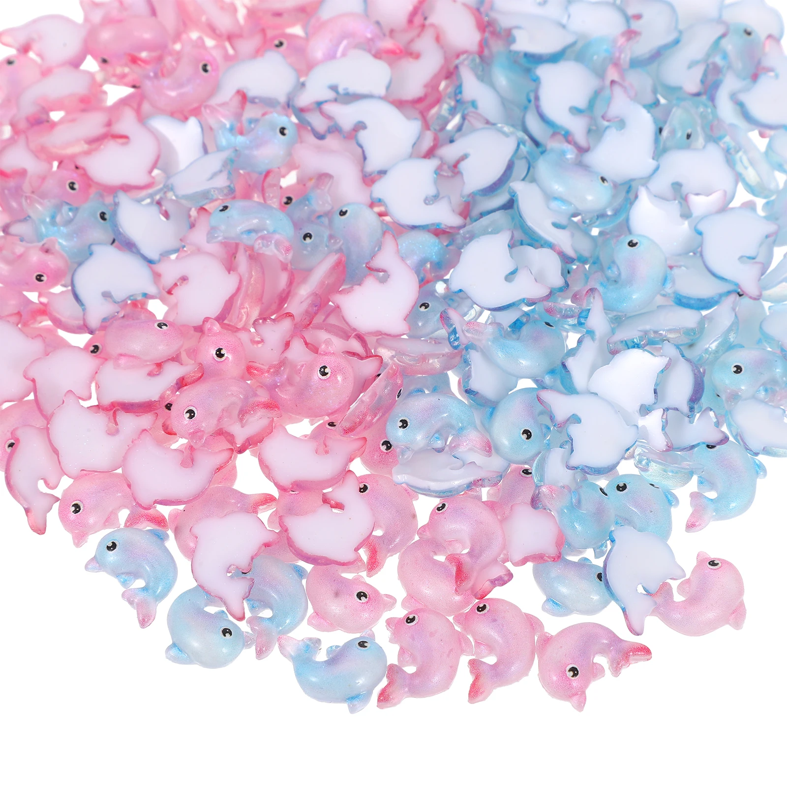 

200Pcs Miniature Ocean Decor Tiny Resin Dolphins Realistic Marine Animals for Fairy Garden Micro Landscaping