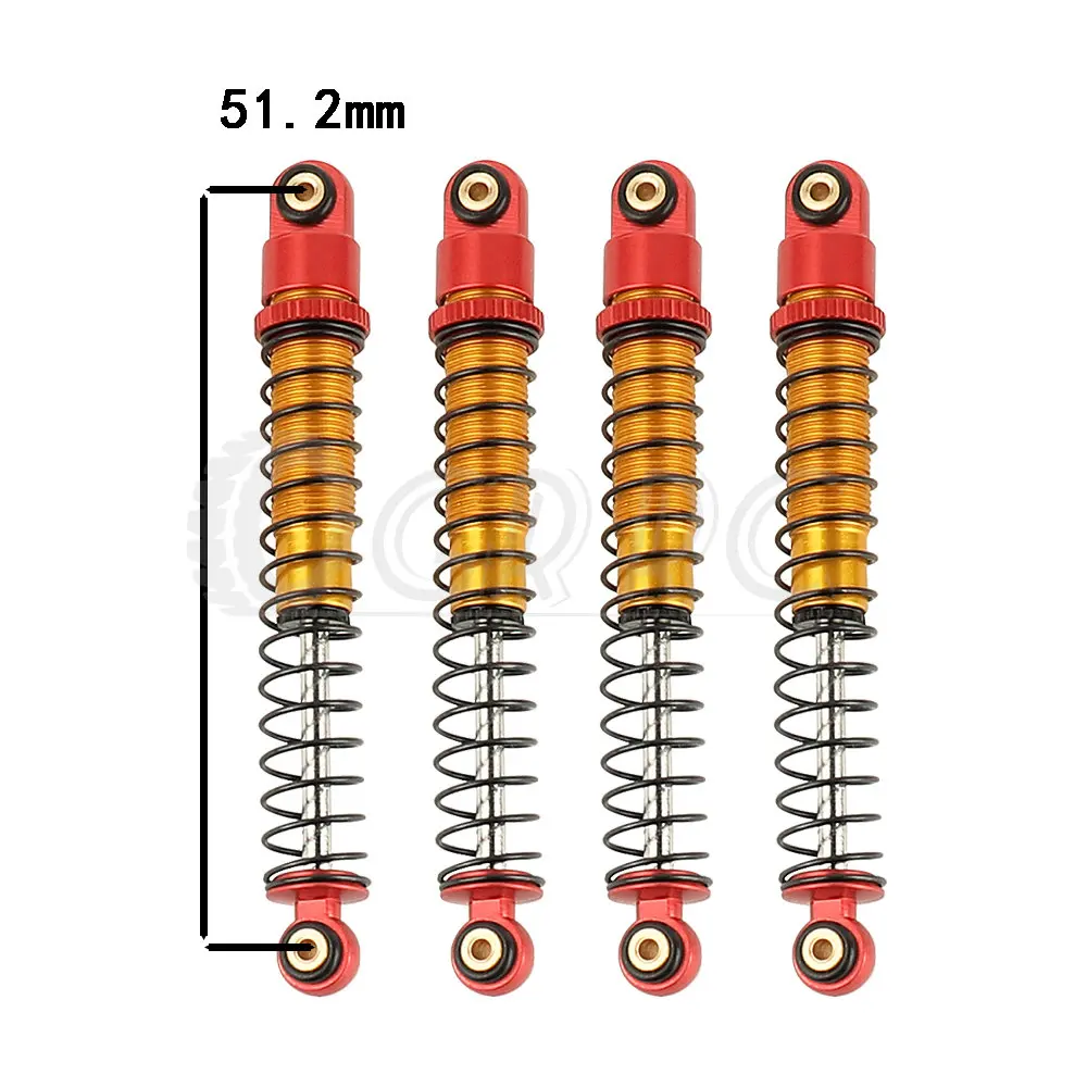 51MM Metal Damping Shock Absorber Oil Damper for 1/24 RC Crawler Car Axial SCX24 AX24 Ford Bronco 1/18 TRX4M Shock Absorber