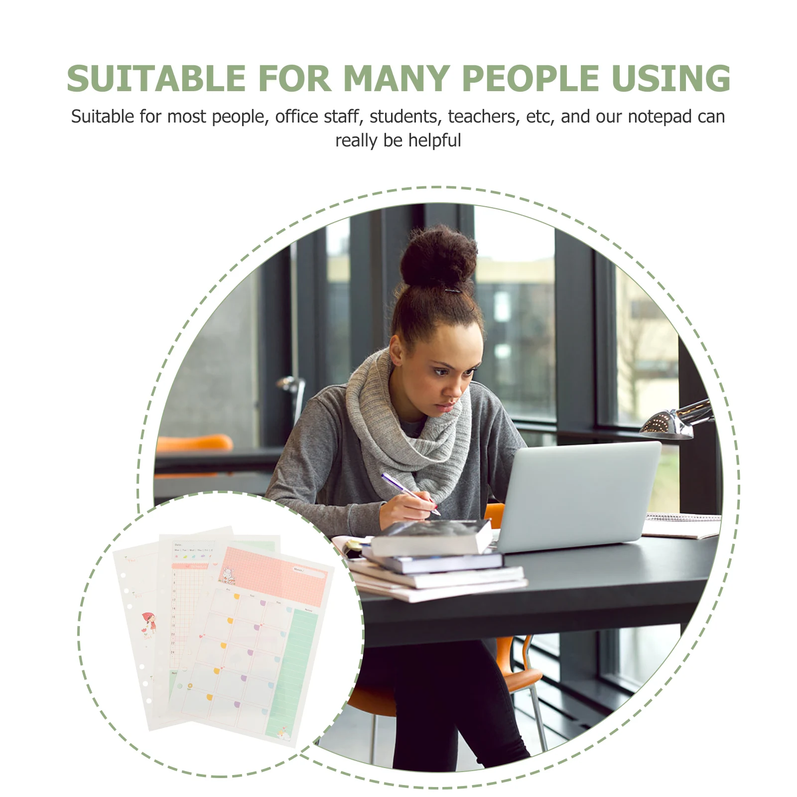 3 قطعة أوراق إعادة تعبئة أوراق فضفاضة سميكة السلس الكتابة لا تنزف الحبر مثالية لمذكرات دفتر مخطط مكتب المدرسة استخدام ستة ثقوب