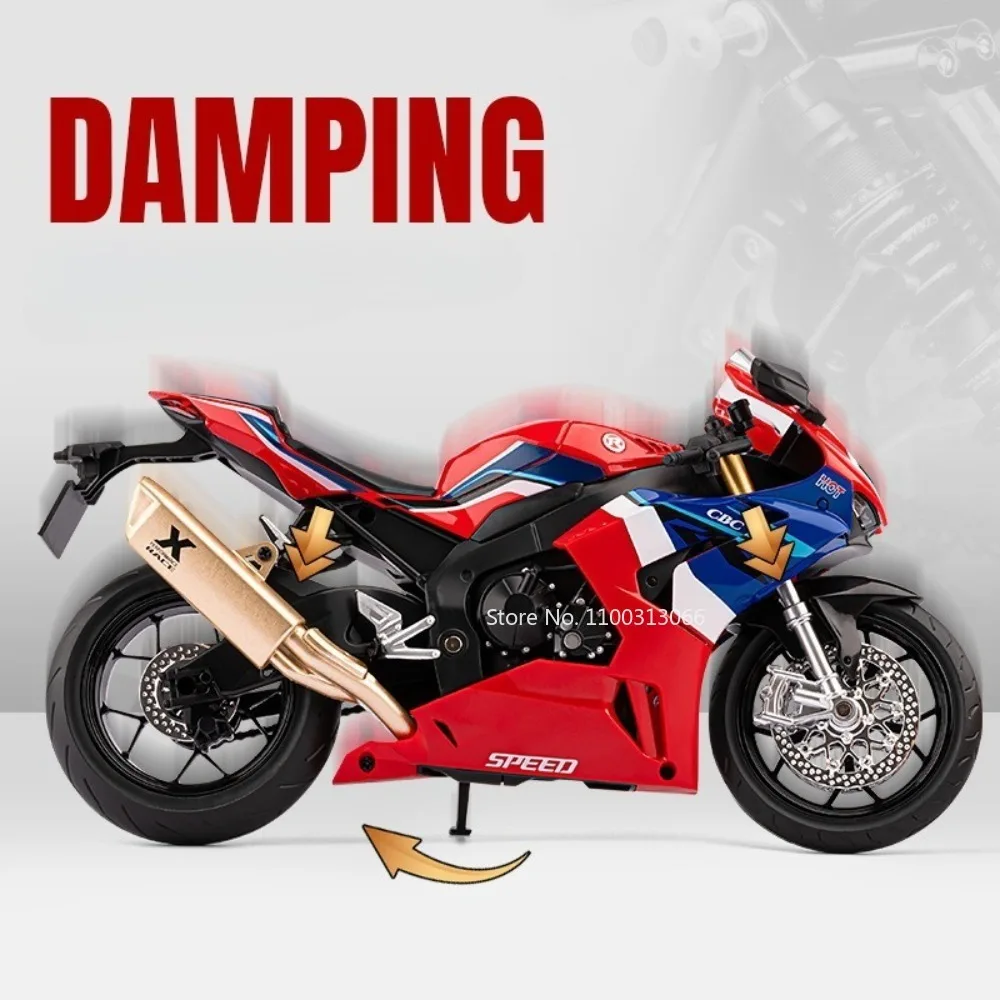 Honda CBR1000 R1M – motos, voitures, modèles miniatures, jouets, pneus en caoutchouc avec véhicules de musique légers, cadeaux de Festival pour garçons, échelle 1:9