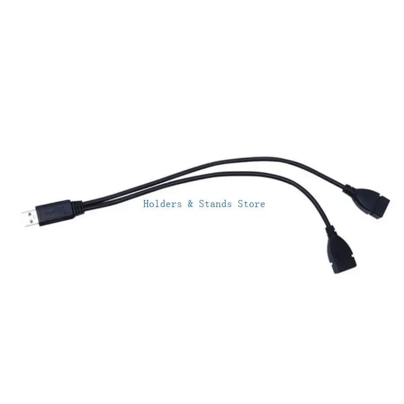 

Y4UE 11.8in USB 2.0 A Male to Double USB Female Y Splitter Cable for Charging and Data
