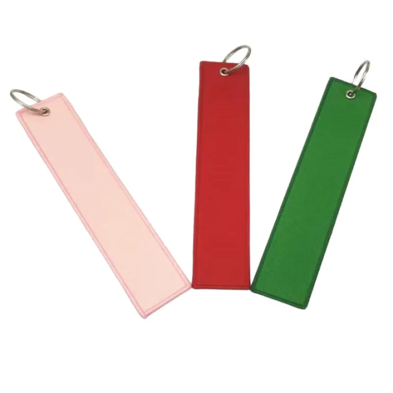 

Custom Logo Image Webbing Keychain Print Name Motorcycle Embroidery Ribbon Key Chain Personalized Canvas Keyring Bag Lanyard