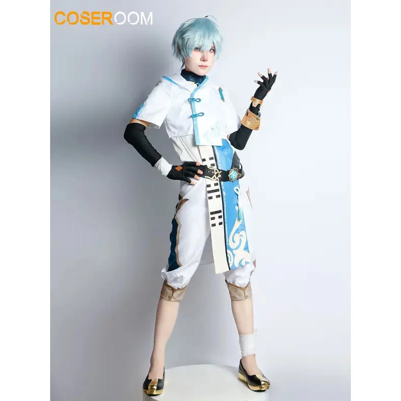 Anime Game Genshinimpact Chongyun Cosplay Costume Chun Yun Wig Uniform Set Outfits Halloween Party Chong Yun Cosplay Costumes